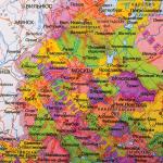 Коврик-подкладка настольный для письма (590х380 мм), с картой России, BRAUBERG, 236776