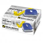 Дырокол BRAUBERG "Original", до 25 листов, синий, 222543