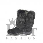 Унты женские короткие песец с замком, литая подошва