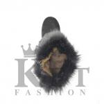 Унты женские короткие песец с замком, литая подошва