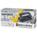 Дырокол металлический BRAUBERG "Classic", до 10 листов, черный, 222548