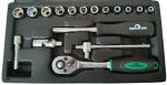 Набор инструментов (17 предметов) головки 1/4, (4-13 мм)