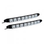 NEW GALAXY Дневные ходовые огни, LED 8шт, гибкий пласт. корп., 220мм, 12V, белый, 2шт.