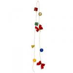 СНОУ БУМ Бусы декоративные с украшениями, 120см, 8 элементов, пластик, полиэстер