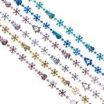 СНОУ БУМ Бусы декоративные, 200см, пластик, 6 цветов (1,40,43,28,12,31) арт 55-02