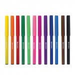 Фломастеры BRAUBERG "АКАДЕМИЯ", 12 цветов, вентилируемый колпачок, ПВХ упаковка, 151411