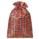 Мешок подарочный ткань, полиэстер, с блестящим слоем, 20х30 см