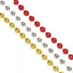 СНОУ БУМ Бусы декоративные,  8м,  d7мм,  пластик,  3 цвета (VG-2,  VR-1,  VS)