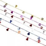 СНОУ БУМ Бусы декоративные, пластик, 200см, колокольчики и елочки, 6 цветов