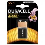 Батарейка DURACELL Basic 6LR61 (КРОНА), Alkaline, 1шт, в блистере, 9В (шк6267)