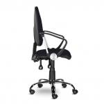 Кресло "Манго Люкс", С-109, с подлокотниками, хром, черное D 26-28, ш/к 80454