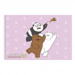 Альбом д/рис. А4 48л., спираль, обложка картон, HATBER, 205х300мм, Вся правда о медведях (5),48А4Всп