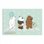 Альбом д/рис. А4 48л., спираль, обложка картон, HATBER, 205х300мм, Вся правда о медведях (5),48А4Всп