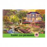 Альбом д/рис. А4 48л., спираль, обложка картон, HATBER, 205х300мм, Сказочные уголки мира (5),48А4Всп