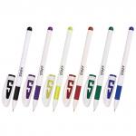 Ручки гелевые с грипом STAFF НАБОР 6шт., АССОРТИ, корпус белый, 0,5мм, линия 0,35мм, GP133