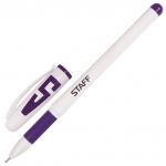 Ручки гелевые с грипом STAFF НАБОР 6шт., АССОРТИ, корпус белый, 0,5мм, линия 0,35мм, GP133