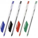 Ручки шариковые масляные BRAUBERG НАБОР 4шт., АССОРТИ, Extra Glide, 1мм, линия 0,5мм, 142138