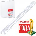Пружины металл. д/переплета, КОМПЛЕКТ 100шт, 12,7 мм (для сшивания 80-100л), белые, BRAUBERG, 530823