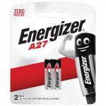 Батарейки ENERGIZER, A27 (27А), алкалиновые, для сигнализаций, КОМПЛЕКТ 2шт, в блистере, (ш/к 93330)