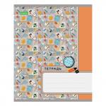 Тетрадь 18л. HATBER ECO, клетка, обложка картон, Вперед за знаниями (5 видов), 18Т5C1