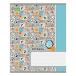 Тетрадь 18л. HATBER ECO, клетка, обложка картон, Вперед за знаниями (5 видов), 18Т5C1