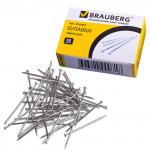 Булавки офисные BRAUBERG 24 мм 500 шт, в карт. коробке, 220562