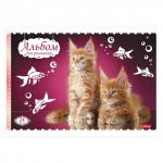 Альбом д/рис. А4 24л., скоба, обложка картон, HATBER, 205х290мм, Кошарики (5 видов), 24А4В