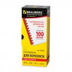 Пружины пласт. д/переплета, КОМПЛЕКТ 100шт, 14 мм (для сшивания 81-100л), красные, BRAUBERG, 530920