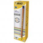 Карандаш чернографитный BIC, 1 шт., "Evolution", HB, с резинкой, пластик, корп.ассорти,заточ,8960342