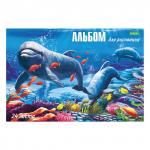 Альбом д/рис. А4 24л., скоба, обложка офсет, HATBER ECO, 205х290мм, Ассорти (5 видов), 24А4C