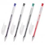 Ручки гелевые BRAUBERG НАБОР 4шт., АССОРТИ, Jet, узел 0,5мм, линия 0,35мм, 141023