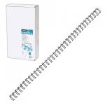 Пружины металл. д/переплета, КОМПЛЕКТ 100шт, 8 мм (для сшивания 36-50л), черные, FELLOWES, FS-53261