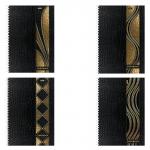 Тетрадь А4 96л. HATBER гребень, клетка, 3D фольга, 3D лак, GOLD STYLE (4 вида), 96Т4лофлВ1гр