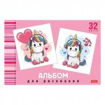 Альбом д/рис. А4 32л., скоба, обложка картон, HATBER, 205х290мм, Мультяшки (5 видов), 32А4В