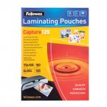 Пленки-заготовки д/ламинирования МАЛОГО ФОРМАТА (75х105мм), КОМПЛЕКТ 100шт,125 мкм,FELLOWES,FS-53069
