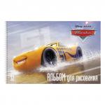 Альбом д/рис. А4 32л., спираль, обложка картон, HATBER, 205х300мм, Тачки-DISNEY (5 видов), 32А4Всп