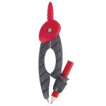 Циркуль ПИФАГОР пластиковый с карандашом, 120мм, чехол, 210652