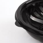 Одноразовые контейнеры круглые 750 мл КОМПЛЕКТ 75 шт., БЕЗ КРЫШЕК, ПЭТ, черн, крышки 605111, СпК-190 ДИ