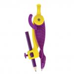 Циркуль ЮНЛАНДИЯ пластиковый с карандашом, 140мм, блистер, 210653