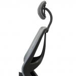 Кресло BRABIX Saturn ER-400, с подголовником, комбинир. черное/серое, 530871