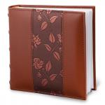 *Фотоальбом BRAUBERG на 200 фото 10*15 см, под кожу, бумажные страницы, бокс, коричневый, 390483