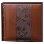 *Фотоальбом BRAUBERG на 200 фото 10*15 см, под кожу, бумажные страницы, бокс, коричневый, 390483