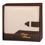 *Фотоальбом BRAUBERG на 200 фото 10*15 см, под замшу, бумажные стр., бокс, беж с коричневым, 390679