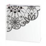 *Фотоальбом BRAUBERG свадебный, на 200 фото 10*15см, твердая обложка, бокс, белый с рисунком, 390688