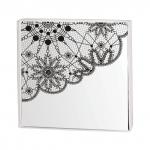 *Фотоальбом BRAUBERG свадебный, на 200 фото 10*15см, твердая обложка, бокс, белый с рисунком, 390688