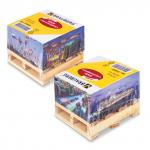 Блок самоклеящ. (стикер) BRAUBERG 76*76мм 400 л., белый, дизайн КОНТЕЙНЕР, на дерев.подставке,126687