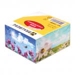 Блок самоклеящ. (стикер) BRAUBERG 76*76мм 400 л., белый, печать по периметру, дизайн ассорти, 126688