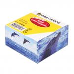 Блок самоклеящ. (стикер) BRAUBERG 76*76мм 400 л., белый, печать по периметру, дизайн ассорти, 126688