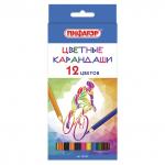 Карандаши цветные ПИФАГОР "БЫСТРЕЕ! ВЫШЕ! СИЛЬНЕЕ!", 12 цв., классические заточенные, 181356