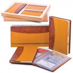 Набор GALANT Президент (ежедневник А5, планинг, тел.кн А5, визитн 72) зол/срез, комб,рыж/горч,124035